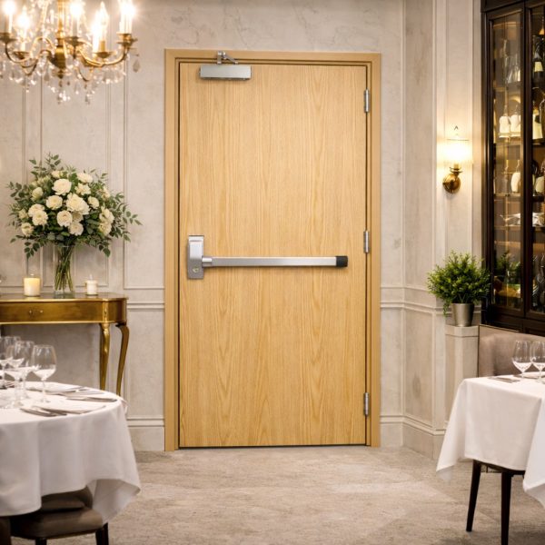 UL Fire Rating Wood Leaf & Steel Frame